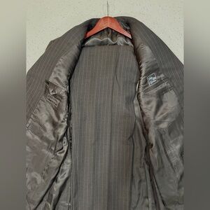 Canali Chocolate Pinstripe Suit